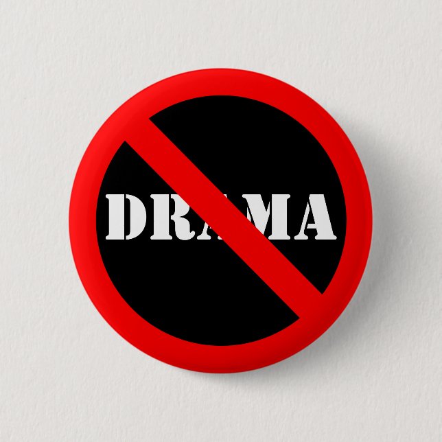 Customisable "No" Symbol 6 Cm Round Badge (Front)