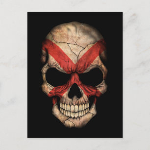 Customisable Northern Ireland Flag Skull Postcard