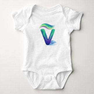 Customisable Northern Lights Letter V Valley Baby Bodysuit