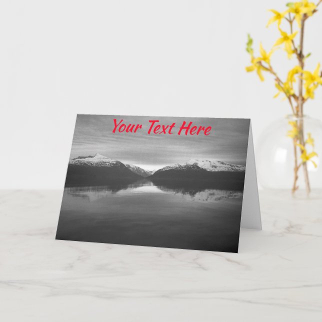 Customisable northern Norway Card (Yellow Flower)
