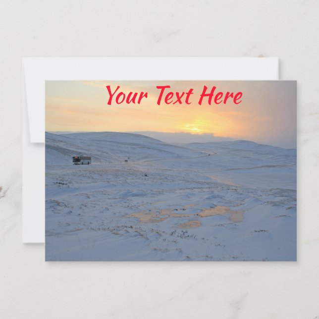 Customisable Norway winter Card (Front)