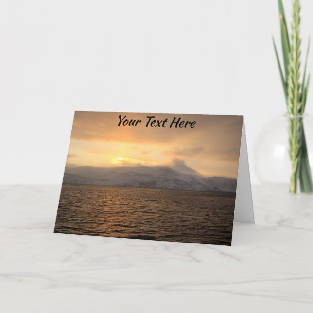 Customisable Norway winter coast Card (Front)