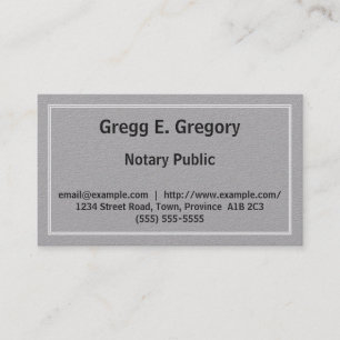Customisable Notary Public Business Card