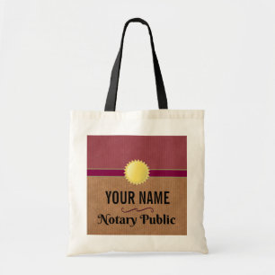 Customisable Notary Public Pride with Your Name Tote Bag