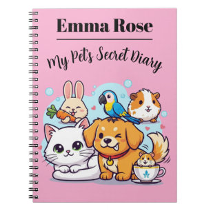 Customisable Notebook Cute Cartoon Pets