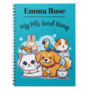 Customisable Notebook Cute Cartoon Pets