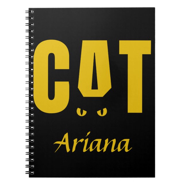 customisable notebook for cat lovers  (Front)