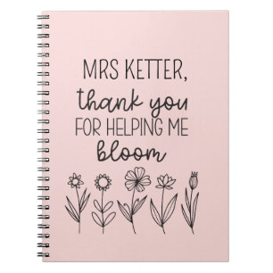 Customisable Notebook Gift to Teacher Appreciation