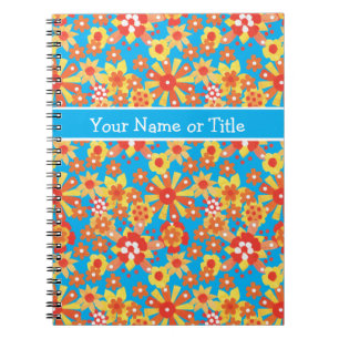 Customisable Notebook or Journal, Ditsy Flowers