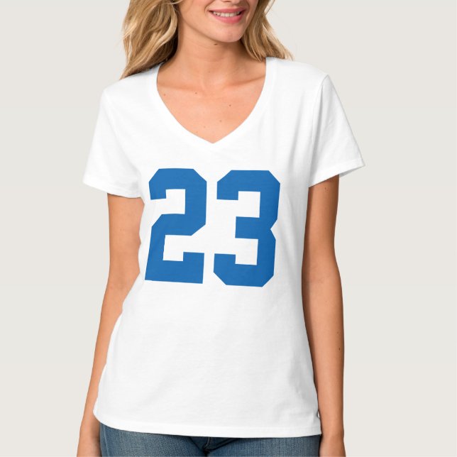 Customisable Number 23 tshirt design change number (Front)