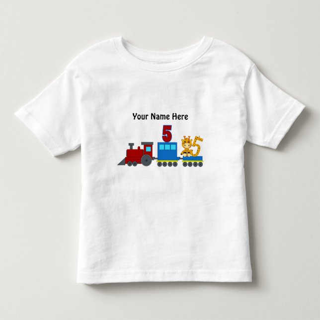 Customisable number 5  t-shirt train (Front)