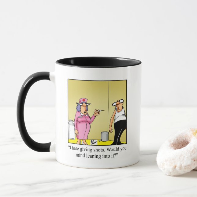 Customisable Nurse/Medical Humour Coffee Mug  (With Donut)