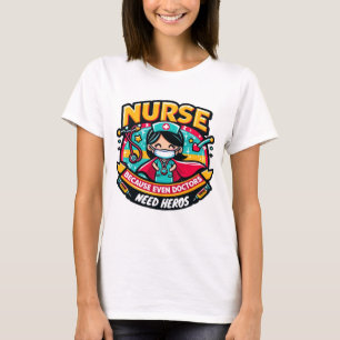Customisable Nurse Superhero Cape T-Shirt