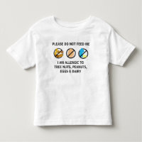 Customisable Nut Dairy Egg Allergy Alert Kids