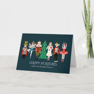 Customisable Nutcracker Ballet Christmas Card