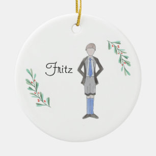 Customisable Nutcracker Fritz Keepsake Ceramic Tree Decoration