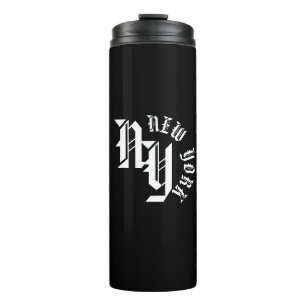Customisable NY, New York State Letters Print Thermal Tumbler