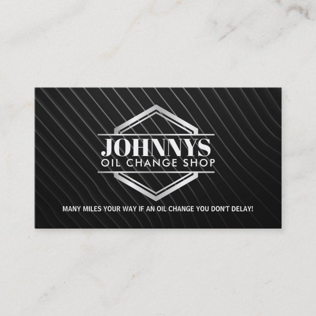 Customisable Oil Change Business Cards (Front)