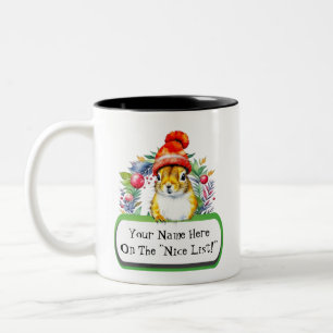 Customisable "On The 'Nice List'" Squirrel Mug