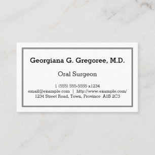 Customisable Oral Surgeon Business Card