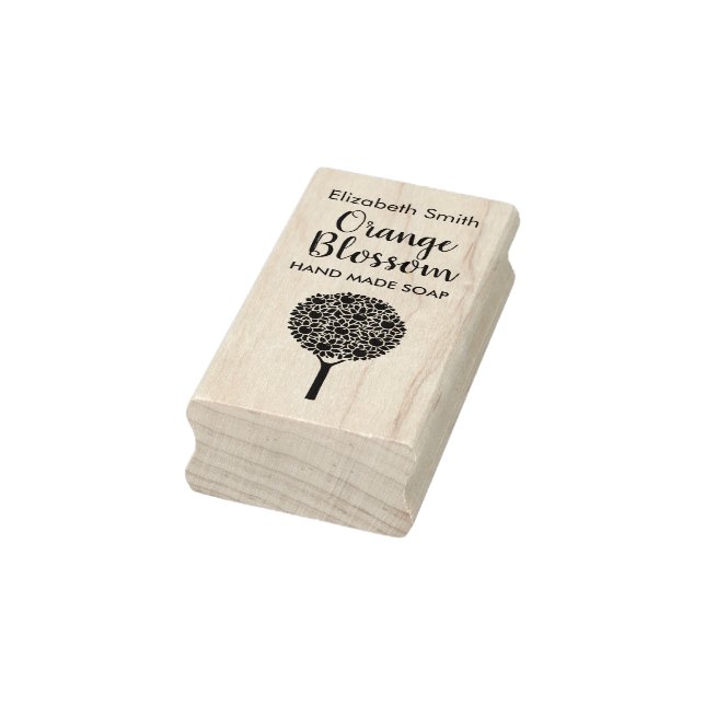 Customisable Orange Blossom Rubber Stamp (Stamp)