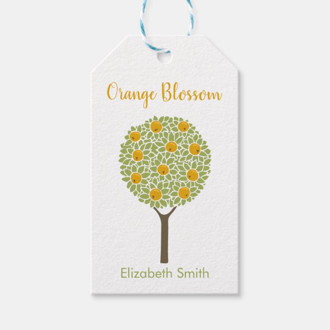 Customisable Orange Tree Gift Tags (Front)