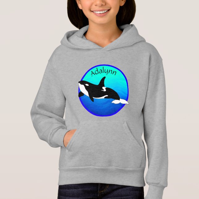 Customisable Orca - Girl's Hoodie (Front)