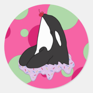 Customisable Orca Killer Whale Classic Round Sticker