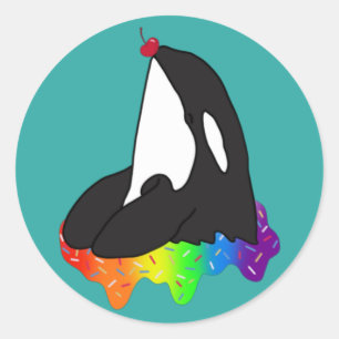 Customisable Orca Killer Whale Classic Round Sticker