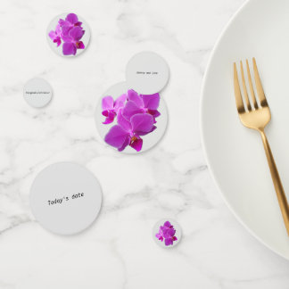 Customisable Orchid Table Confetti