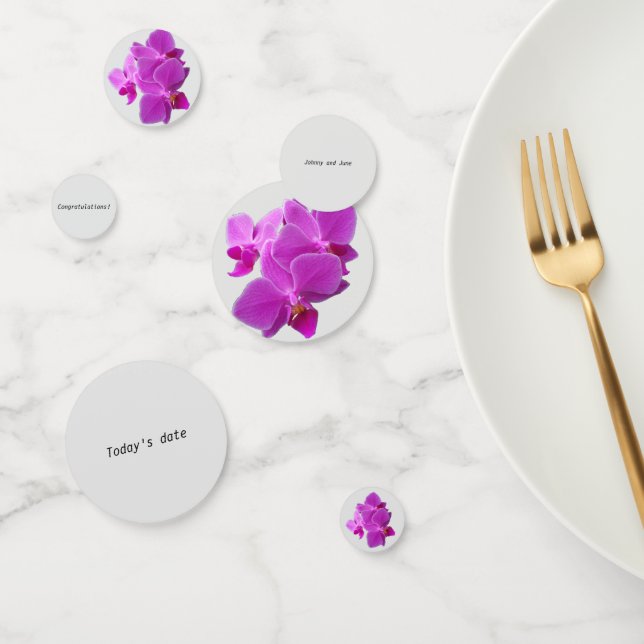 Customisable Orchid Table Confetti (Group)