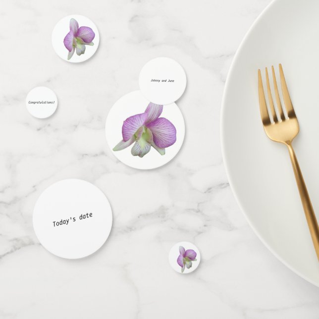 Customisable Orchid Table Confetti (Group)
