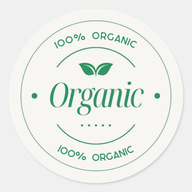 Customisable Organic Product Business Classic Round Sticker (Front)