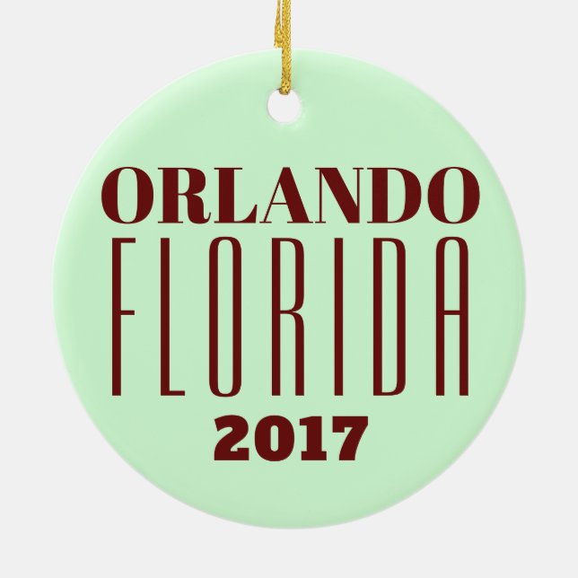 Customisable Orlando, Florida Ornament (Back)