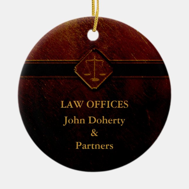 Customisable Ornament | Scales of Justice (Front)