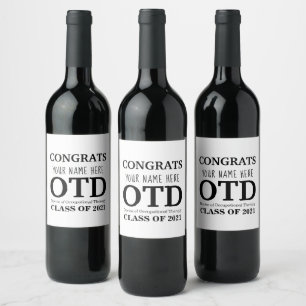 Customisable OTD Wine Bottle Labels