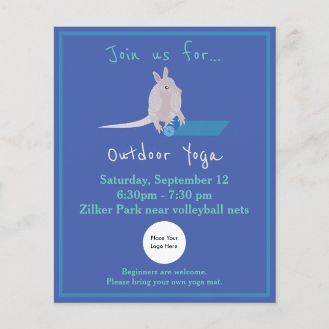 Customisable Outdoor Yoga Flyer (Front)