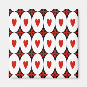 Customisable Oval Hearts Magnet