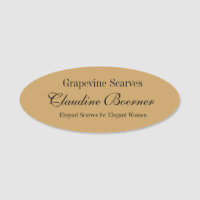 Customisable Oval Name Tag Badge Crafter Magnetic