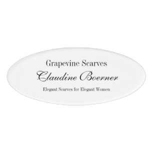 Customisable Oval Name Tag Badge Crafter Magnetic