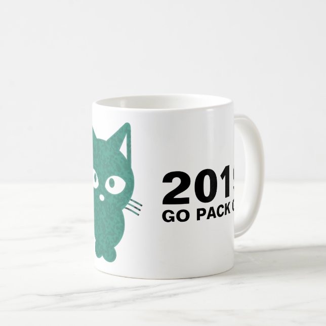 Customisable Packers Cat Mug (Front Right)