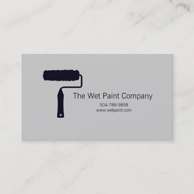 Customisable Paint Roller Painting Business Card (Front)