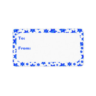 Customisable Paint Splatter Jewish Stars Label