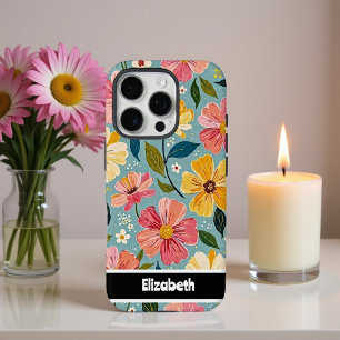 Customisable Painted Floral Phone Cover