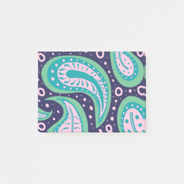 Customisable Paisley Post-It Notes (Front)
