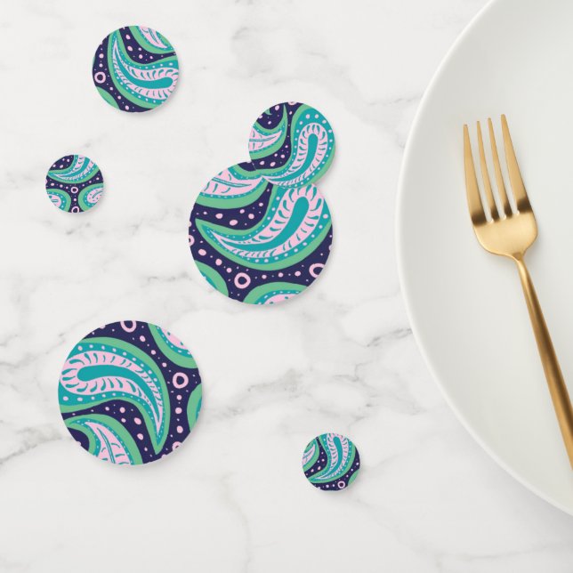 Customisable Paisley Table Confetti (Group)