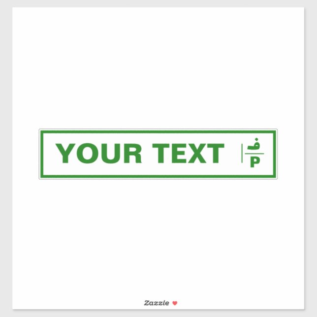 Customisable Palestine car registration plate. (Sheet)