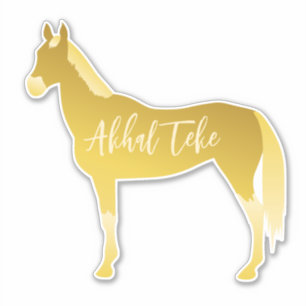 Customisable Palomino Akhal Teke Horse Silhouette