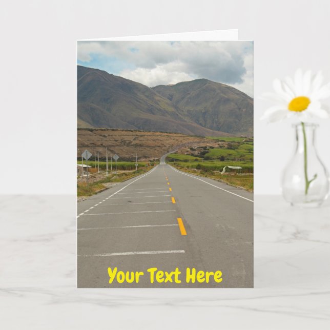 Customisable Panamerican Highway, Ecuador Card (Small Plant)