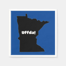 Customisable Paper Napkin, Minnesota, Uffda